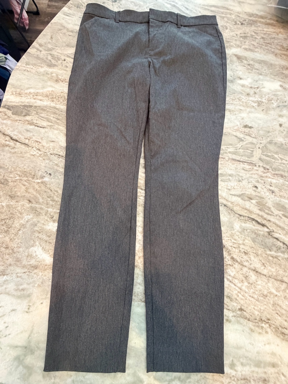 Gap Signature Skinny Ankle Pants Size 10 Heather Charcoal Gray Stretch